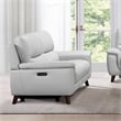 Armen Living Lizette Contemporary Genuine Leather Loveseat in Espresso