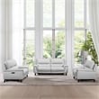 Armen Living Lizette Contemporary Genuine Leather Loveseat in Espresso