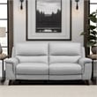 Armen Living Lizette Contemporary Genuine Leather Sofa in Espresso