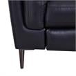Armen Living Primrose Contemporary Genuine Leather Sofa in Blue