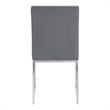 Armen Living Trevor Modern Faux Leather Dining Chair in Gray (Set of 2)