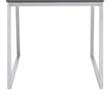 Armen Living Trevor Modern Faux Leather Dining Chair in Gray (Set of 2)