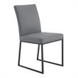 Armen Living Trevor Modern Faux Leather Dining Chair in Black (Set of 2)