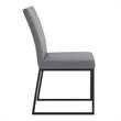 Armen Living Trevor Modern Faux Leather Dining Chair in Black (Set of 2)
