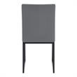 Armen Living Trevor Modern Faux Leather Dining Chair in Black (Set of 2)