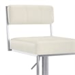 Armen Living Michele Modern Stainless Steel Swivel Barstool in Chrome