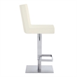Armen Living Legacy Modern Stainless Steel Swivel Bar stool in Chrome