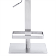 Armen Living Legacy Modern Stainless Steel Swivel Bar stool in Chrome