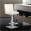 Armen Living Legacy Modern Stainless Steel Swivel Bar stool in Chrome