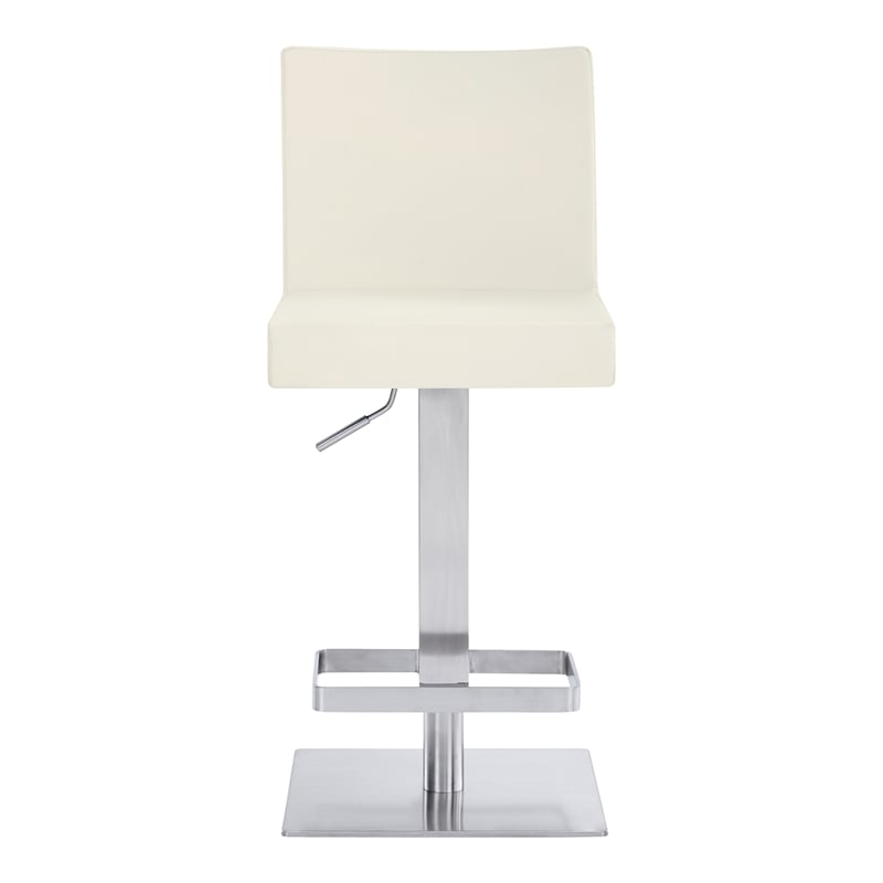 Armen Living Legacy Modern Stainless Steel Swivel Bar stool in Chrome