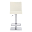 Armen Living Legacy Modern Stainless Steel Swivel Bar stool in Chrome