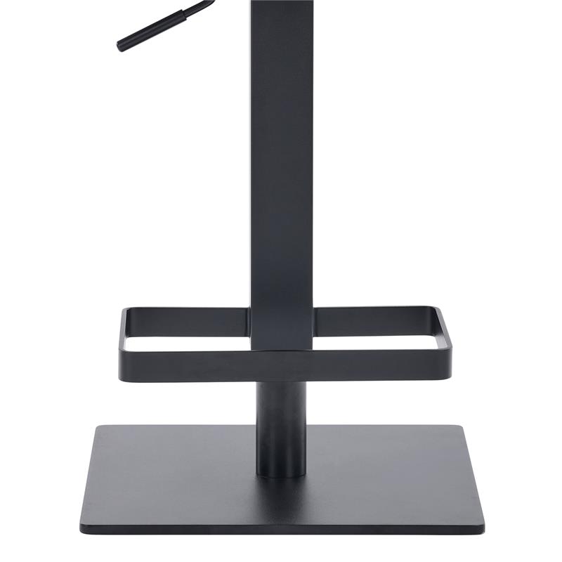 Armen Living Legacy Modern Faux Leather Swivel Bar Stool in Gray/Black