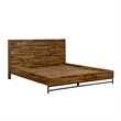 Armen Living Cusco Modern Wood Platform King Bed in Acacia Brown