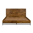 Armen Living Cusco Modern Wood Platform King Bed in Acacia Brown