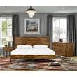 Armen Living Cusco Modern Wood Platform Queen Bed in Acacia Brown
