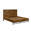 Armen Living Cusco Modern Wood Platform Queen Bed in Acacia Brown