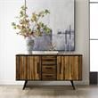 Armen Living Cusco Modern Wood Buffet Cabinet in Acacia Brown