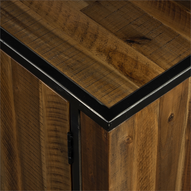 Armen Living Cusco Modern Wood Buffet Cabinet in Acacia Brown