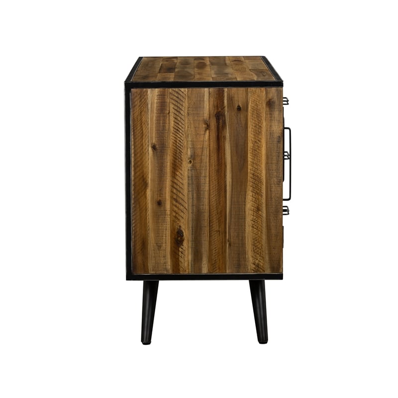 Armen Living Cusco Modern Wood Buffet Cabinet in Acacia Brown