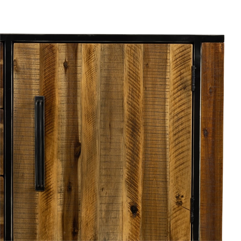 Armen Living Cusco Modern Wood Buffet Cabinet in Acacia Brown