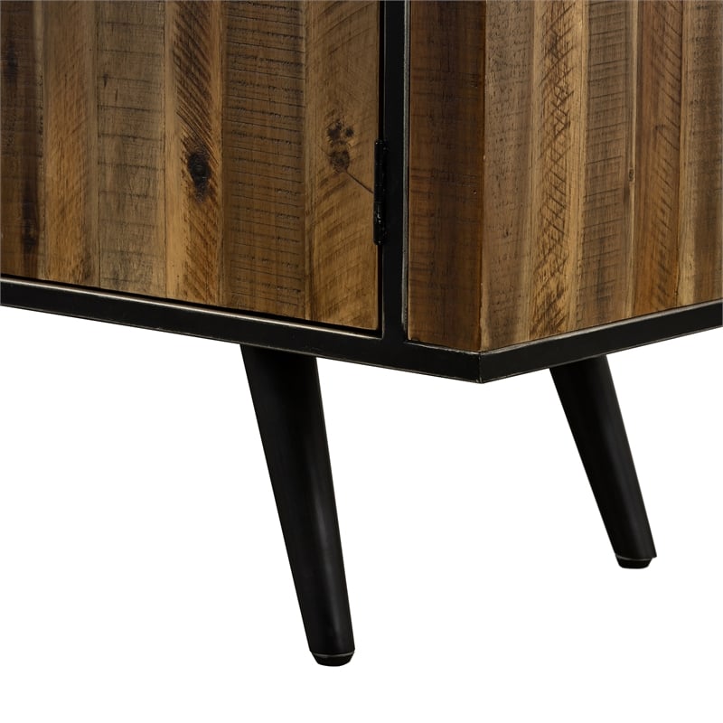 Armen Living Cusco Modern Wood Buffet Cabinet in Acacia Brown