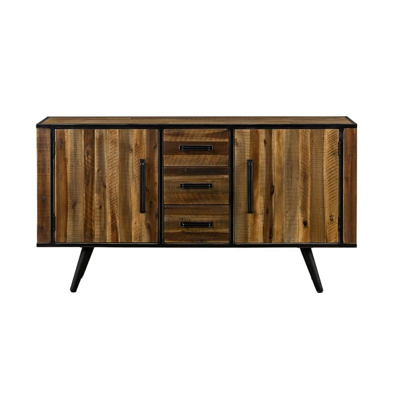 Armen Living Cusco Modern Wood Buffet Cabinet in Acacia Brown