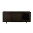 Armen Living Gatsby 2-Door Modern Wood & Metal Buffet Cabinet in Dark Gray/Oak