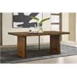 Armen Living Superb Trestle Contemporary Wood Top Dining Table in Oak