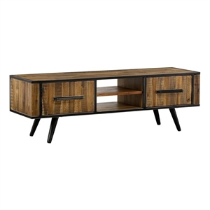 Armen Living Cusco Modern Wood TV Stand in Acacia Brown for TVs up to 64&quot