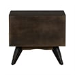 Armen Living Baly Mid-Century Wood 2-Drawer Night Stand in Brown