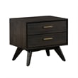 Armen Living Baly Mid-Century Wood 2-Drawer Night Stand in Brown