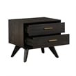 Armen Living Baly Mid-Century Wood 2-Drawer Night Stand in Brown