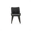 Armen Living Alana Upholstered Fabric & Wood Dining Chair in Charcoal (Set of 2)