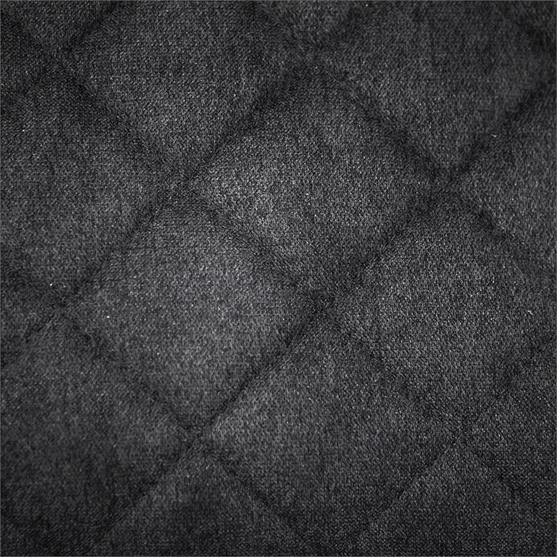 Armen Living Katelyn Fabric/Wood Dining Chair in Midnight Black/Gray (Set of 2)