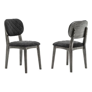 armen living katelyn fabric tufted open back dining side chair (set of 2)