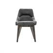 Armen Living Lileth River Fabric & Wood Dining Chair in Gray (Set of 2)