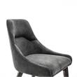 Armen Living Lileth River Fabric & Wood Dining Chair in Gray (Set of 2)