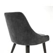 Armen Living Lileth River Fabric & Wood Dining Chair in Gray (Set of 2)