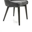 Armen Living Lileth River Fabric & Wood Dining Chair in Gray (Set of 2)