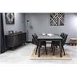 Armen Living Lileth River Fabric & Wood Dining Chair in Gray (Set of 2)