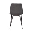 Armen Living Monte Modern Faux Leather & Metal Dining Chair in Charcoal/Black
