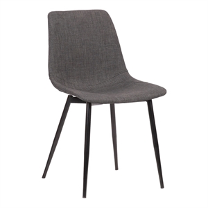monte faux leather dining chair in charcoal
