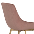 Armen Living Heidi Modern Velvet & Metal Dining Accent Chair in Blush/Gold
