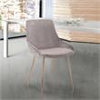 Armen Living Heidi Upholstered Modern Velvet Dining Accent Chair in Gray