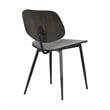 Armen Living Miki Modern Wood Dining Accent Chairs in Black (Set of 2)