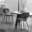 Armen Living Miki Modern Wood Dining Accent Chairs in Black (Set of 2)