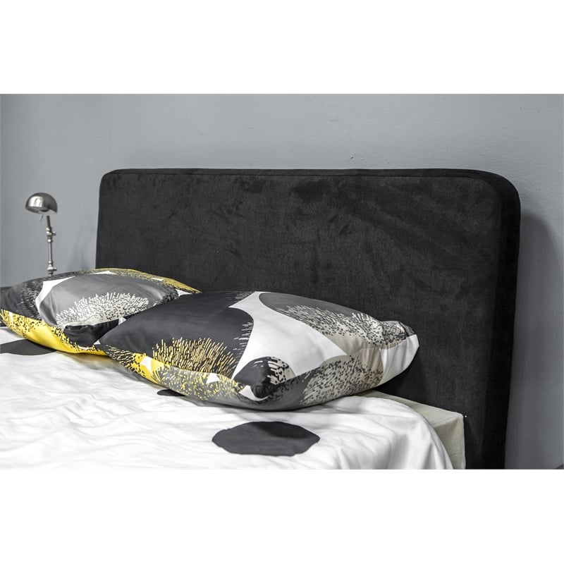 Armen Living Mohave 4-Piece Modern Wood King Bedroom Set in Tundra Gray