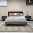 Armen Living Mohave 3-Piece Modern Wood King Bedroom Set in Tundra Gray
