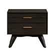 Armen Living Baly 3-Piece Modern Wood King Bedroom Set in Brushed Brown