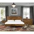 Armen Living Cusco 3-Piece Modern Wood King Bedroom Set in Brown/Black